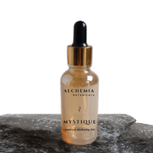 alchemy oil bottle gold amber